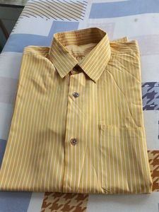 White strip Yellow Color Full Sleeve Shirt.