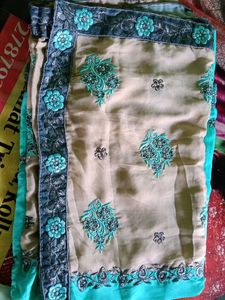 Elegant Embroidered Saree