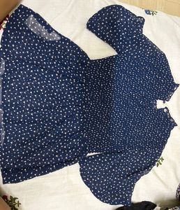 Blue Printed Dress