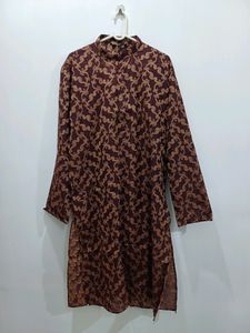 Kemaru Brand Kurta Chudidar Set (Maroon Pattern)