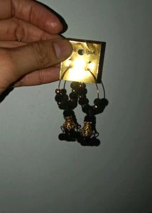 Black beaded earrings