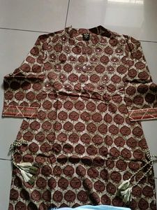 Olive Xxl Kurti Pant Set