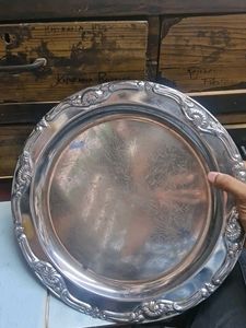 Vibtage Silver Dinnerware Plate