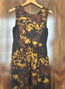 Cheetah Flowy  Backless Dress