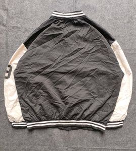 Black &#39;M&#39; Patch Streetwear Bomber