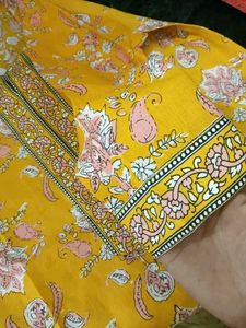 Yellow Short Kurti
