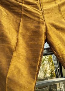 Golden Silk Blend Trousers