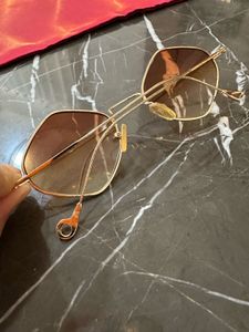 Combo Of 2 Golden Frame Glasses And Sunglasses