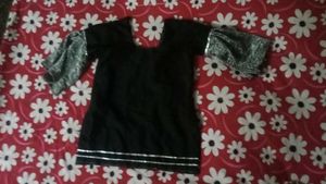 Black &amp; Silver Embellished Dress..