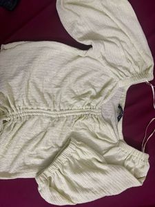 Green Puff Sleeve Top