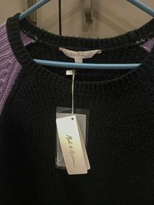 Two-Tone Knit Sweater