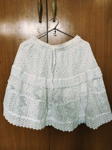 Lace Off-white Skirt