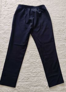 Navy Blue Elastic Waist Pants