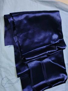 satin Blue fabric Dress Material