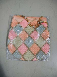 Pastel Multicolored Quilted Potli Bag