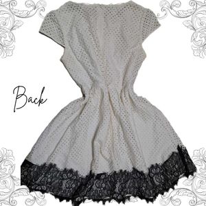 Old Money Aesthetic White Lace Fit &amp; Flare Dress