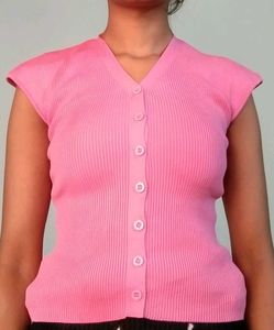 Pink Sleeveless Top