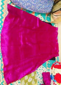 New Green &amp; Purple Embroidered Saree Blouse