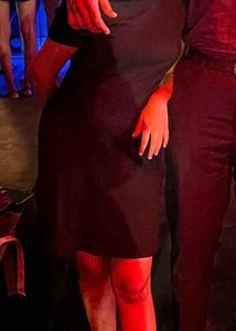 Black Ribbed Bodycon Dress (Short Sleeve)