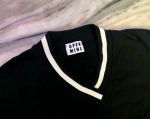 Midnight Varsity V-Neck Old Money 💰 Sweatshirt