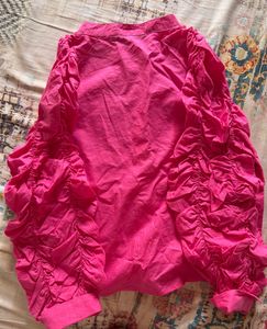 Shirt With Crushed Sleeves