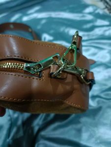 Brown Suede Leather Shoulder Bag