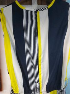 Yellow 🟡 Blue 🔵 And White 🐻‍❄️ Mixup Jumpsuit