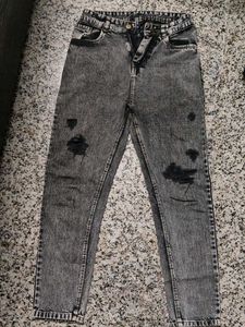 Ripped Acid Wash Jeans