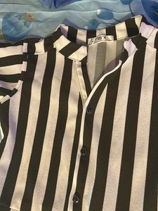 White And Dark Green Stripes Jumspsuit