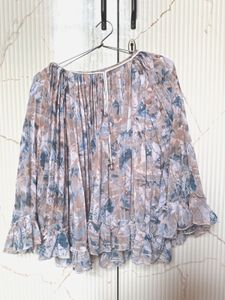 Pink Striped Shirt &amp; cape Top Set