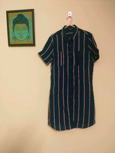 Striped Shirt Dress FIG