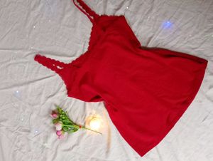 Cute Red Cami Top🎀❤️🫶🏻