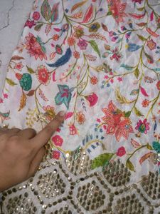Floral Gota Pati Short Kaftan
