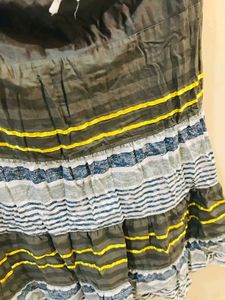 Striped Tiered Skirt