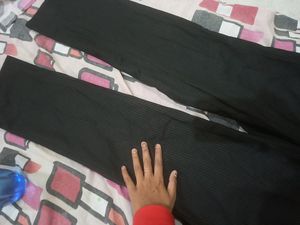 Unisex Black Stripped Pants