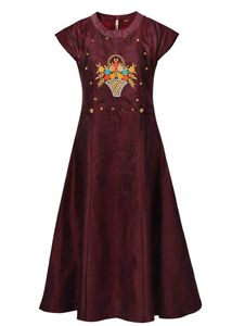 Girls' Elegant Midi Dress