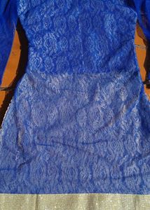 Blue Embroidered Kurta Set