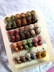 Beautiful Jhumkas/Earrings Set of 12