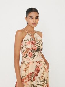 VINTAGE ROMANCE FLORAL JUMPSUIT