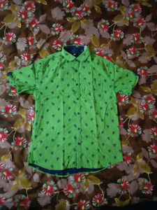 Green Printed Shirt