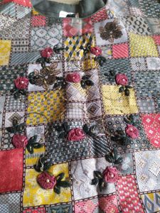 Patchwork Print Kurta
