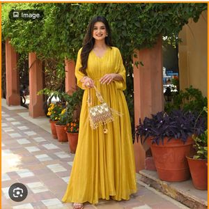 Elegant Yellow Ethnic Gown