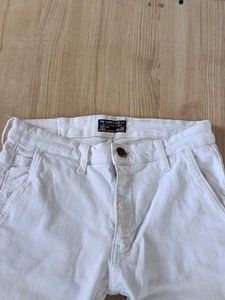 White Casual Pants