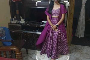 Vishudh Top Skirt Ethnic Jacket Set