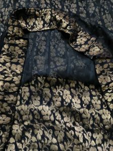 Elegant Black &amp; Gold Ethnic Suit