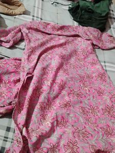 Pink Floral Print Pants