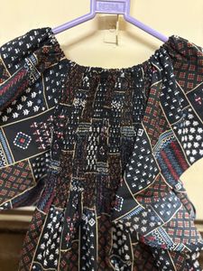 Patterned Off-Shoulder/ Kaftan Crop Top❤️