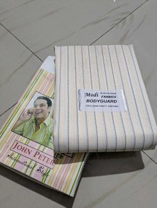 Striped semi cotton shirt material