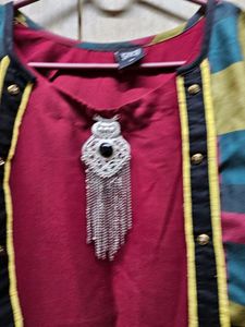 Soch Maroon Kurti