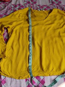 Yellow Bell Sleeve Top